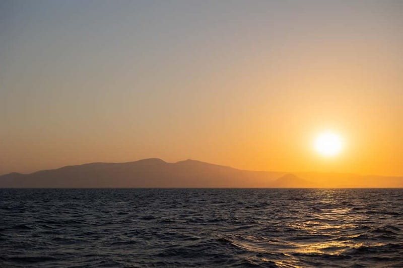 Naxos: Private Sunset Sailing Cruise on a 51-Foot Monohull - Sunset, wine, and a simple aperitivo