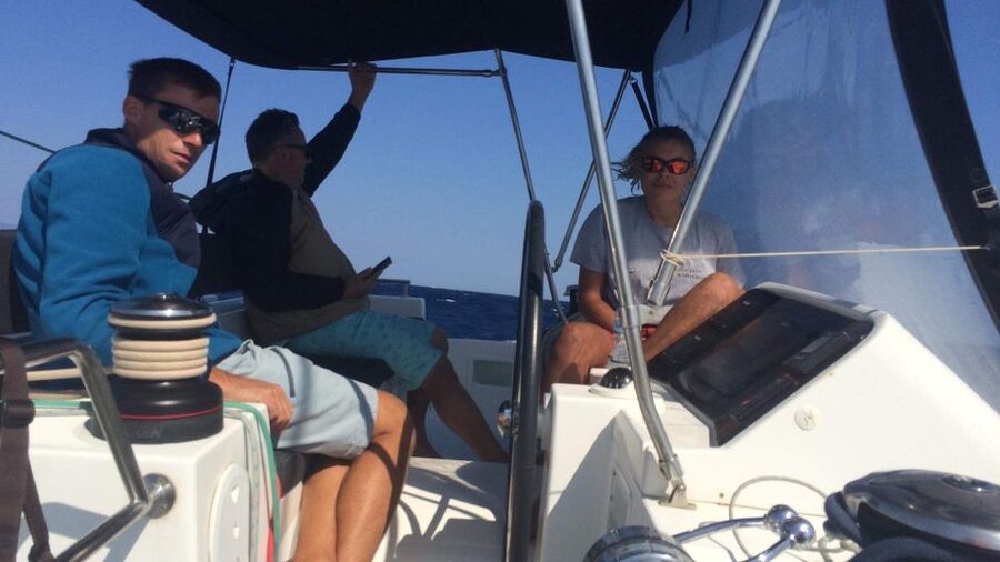 Paros: Catamaran Cruise with Swimming, Meal and Drinks - Lunch cooked in a small galley