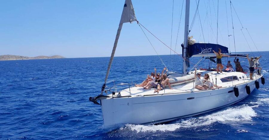 Paros: Full-Day Sailing Yacht Cruise - The First Run Toward Rina’s Cave