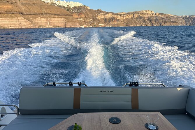 Private Caldera Cruise with Motor Yacht in Santorini - Santorini Old Harbor below Fira