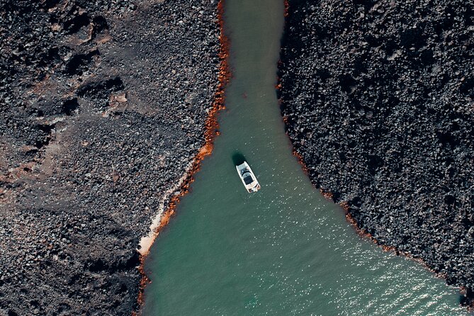 Private Caldera Cruise with Power Catamaran ENJOY incl. Meal & Drinks - White Beach, the best stop for swimming
