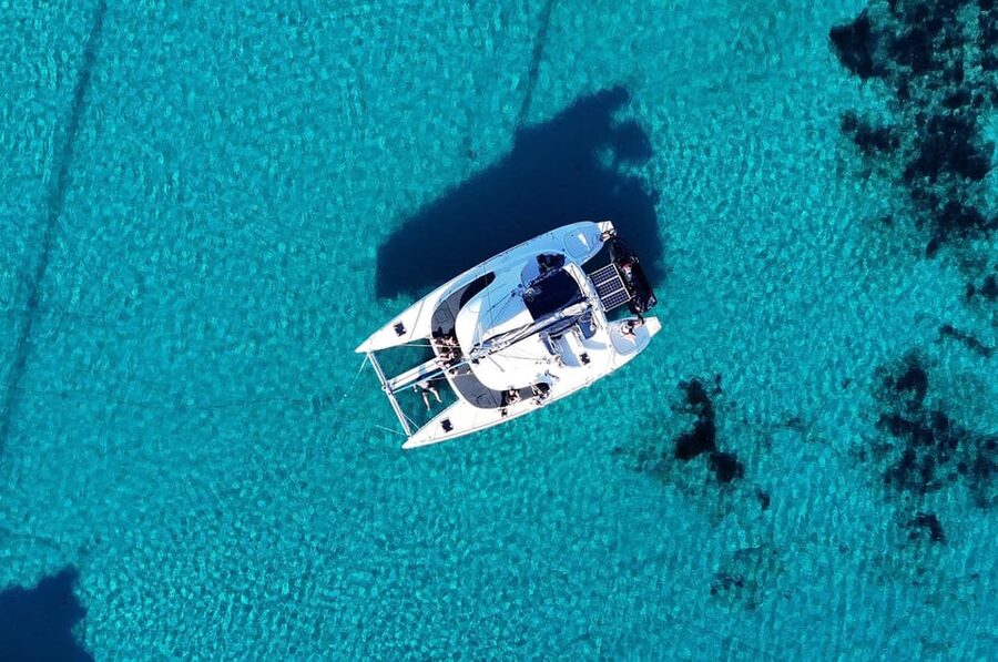 Private Catamaran Cruise Mykonos Delos with Meals & SUP - Seeing Delos from the water
