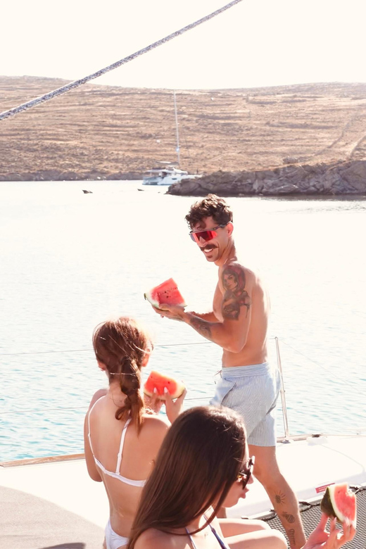 Private Catamaran Cruise Mykonos Delos with Meals & SUP - What the $1,414 price really buys