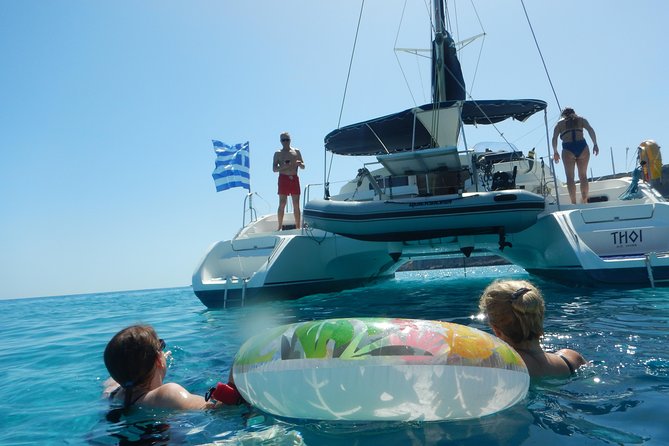 Private CATAMARAN daytrip - Lindos/ Rhodos with Lunch and drinks - Setting out from Lardos along southeast Rhodes
