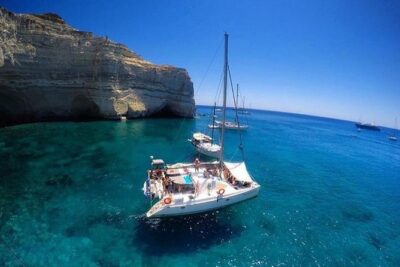 Private Catamaran Half Day Afternoon Cruise with Sunset: Kleftiko