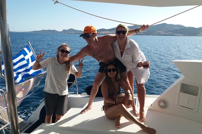 Private Full Day Catamaran Cruise from Paros with Lunch - Fresh Greek food prepared on the catamaran