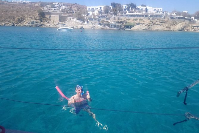 Private sailing cruise-Mykonos Southern Beach Hopping withLunch - Lunch with Basil, plus drinks on board