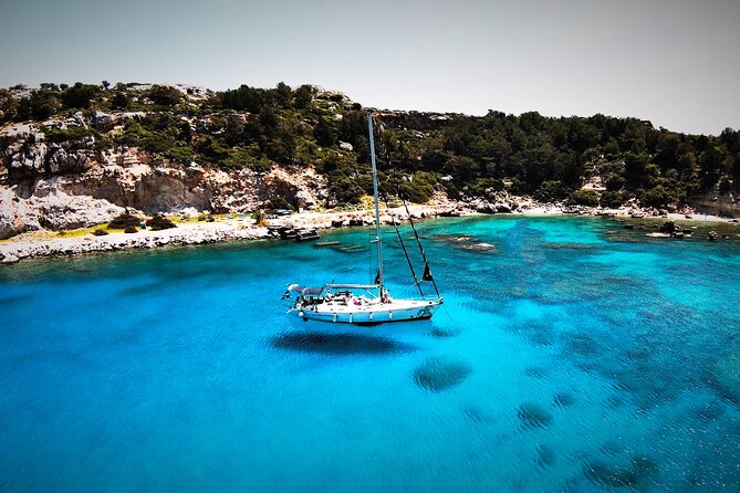 Private Sailing Tour in Rhodes - Anthony Quinn Bay, emerald water and rocky coves