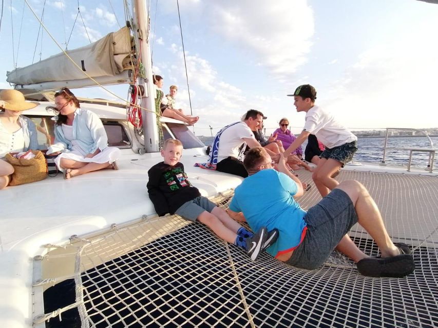 Rhodes: Sailing Catamaran Day Cruise with food and drinks - The Long Sail Back Toward Kallithea Springs