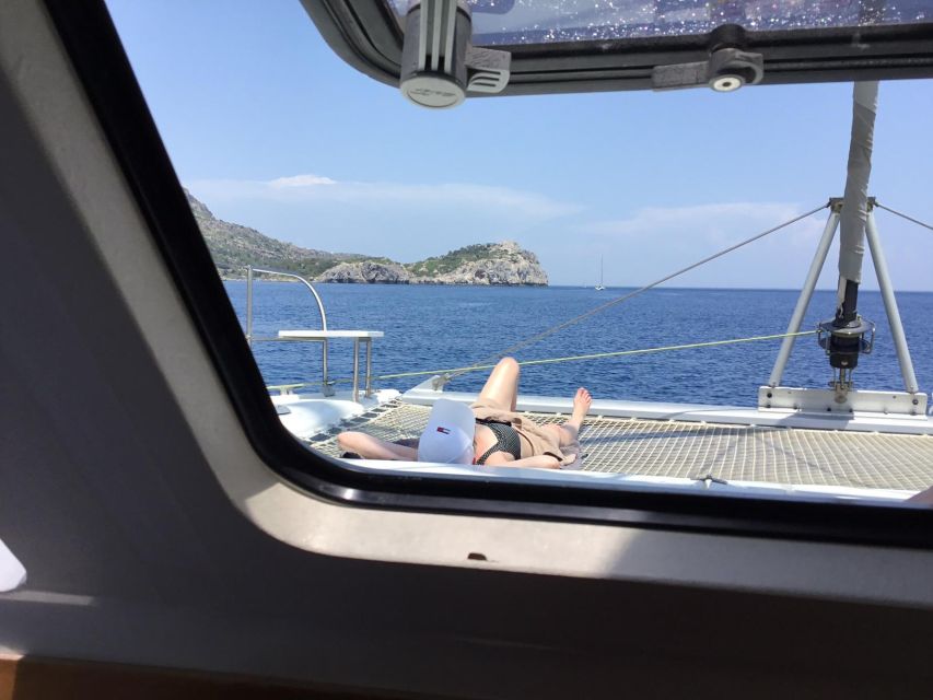 Rhodes: Sailing Catamaran Day Cruise with food and drinks - Anthony Quinn Bay After the First Sail