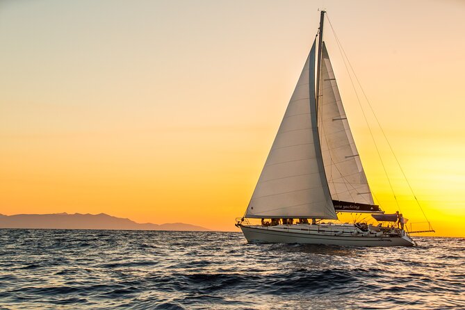SAILING DAY 4.5h-5h or SUNSET 3h-4.5h from Hersonissos CRETE - Swimming, snorkeling, SUP, and the walk to the chapel