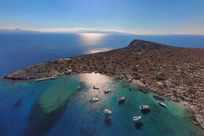 Sailing Trip to Dia with Snorkeling, Dining & Sunset Option - St. George’s Bay, Dia Island’s calm swimming stop