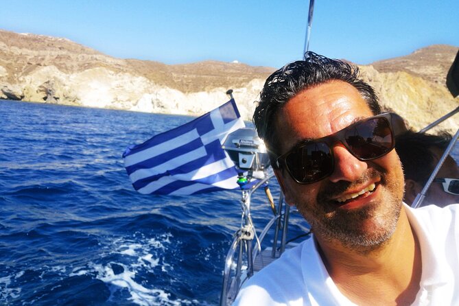 Sailsational Luxury Santorini Catamaran Sunset Cruise with Dinner - Entering the caldera near the volcano