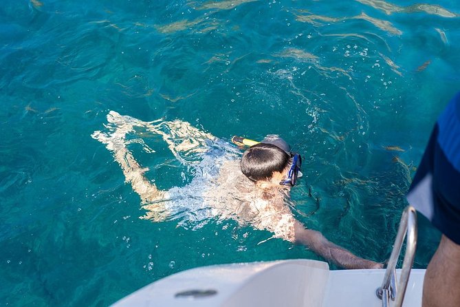 Santorini Adventurous Catamaran Experience with Snorkeling - Swimming at the volcano and Nea Kameni hot springs