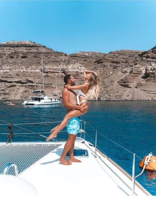 Santorini: All-Inclusive Private Catamaran Experience - Crew service and the feel onboard