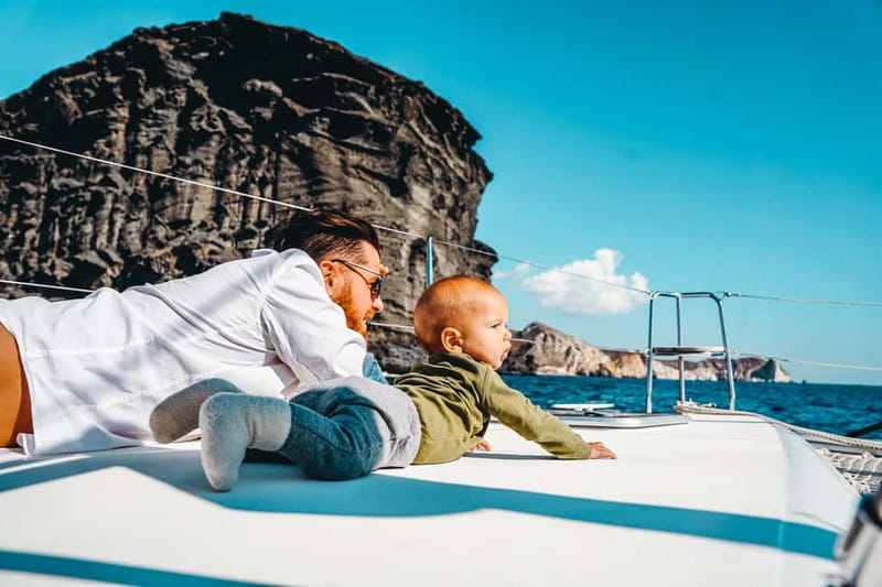 Santorini: All-Inclusive Private Catamaran Experience - Choosing between the day cruise and sunset cruise