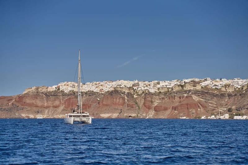 Santorini: Caldera Classic Catamaran Cruise w/ Meal & Drinks - What $123 gets you