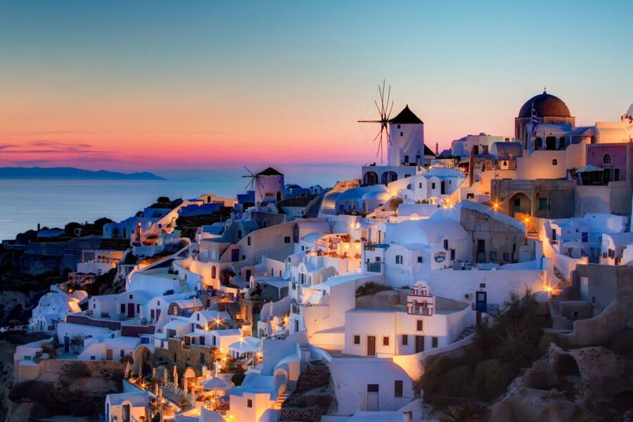Santorini: Catamaran Cruise, Winery, & Oia Sunset Combo Tour - Venetsanos Winery above the volcano