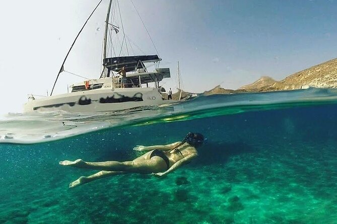 Santorini Catamaran Cruise with Fresh Meal and Open Bar - A proper meal cooked on board