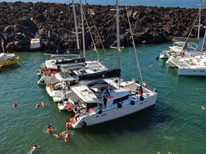 Santorini: Catamaran Cruise with Meal & Open Bar - Thirassia, the main meal stop