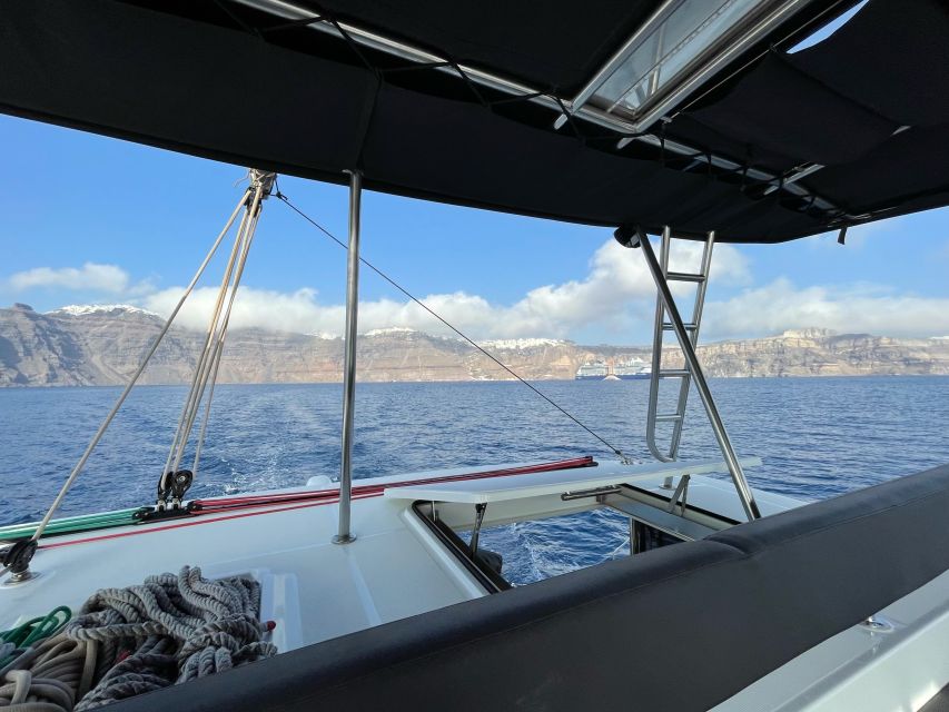 Santorini Catamaran Cruise with Swimming, Meal and Open Bar - Practical advice before you book