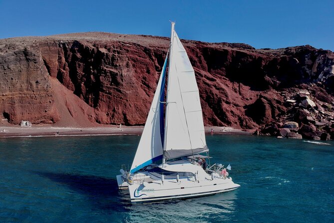 Santorini: Full-Day Catamaran Cruise, with Food|Drinks - Swimming near Ios for two hours