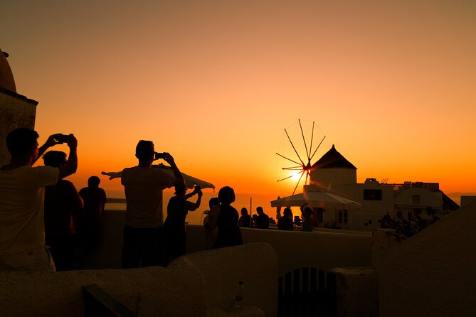 Santorini In One Day Bus Tour with Oia Sunset & optional Sailing - Oia at sunset: the grand finale