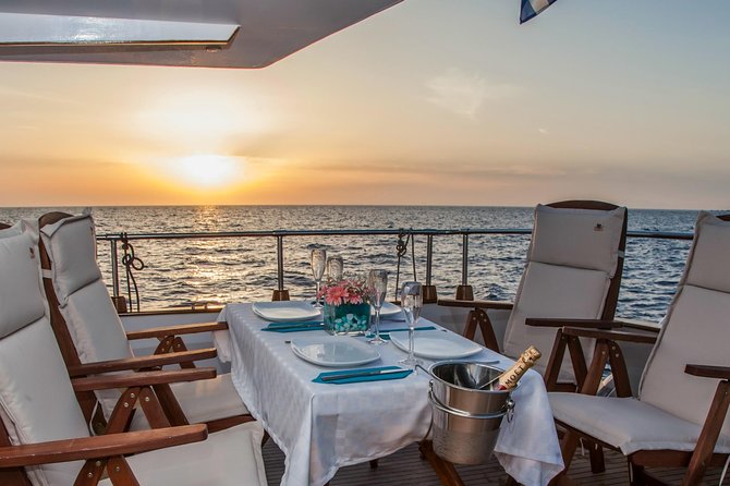 Santorini: Motor Yacht Sunset Cruise with 5-Course Dinner - What the $80 price really buys