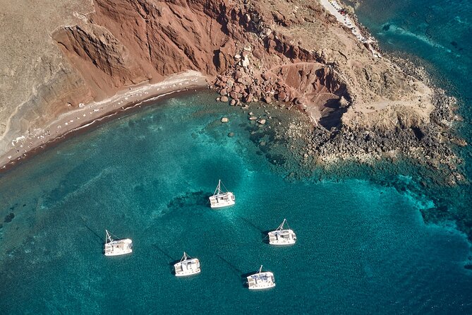 Santorini Oia: Private Sunset Catamaran Cruise with BBQ & Drinks - Your route through Santorini’s volcanic waters
