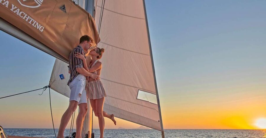 Santorini: Platinum Catamaran Cruise w/ BBQ Meal & Open Bar - What makes this Santorini cruise worth considering
