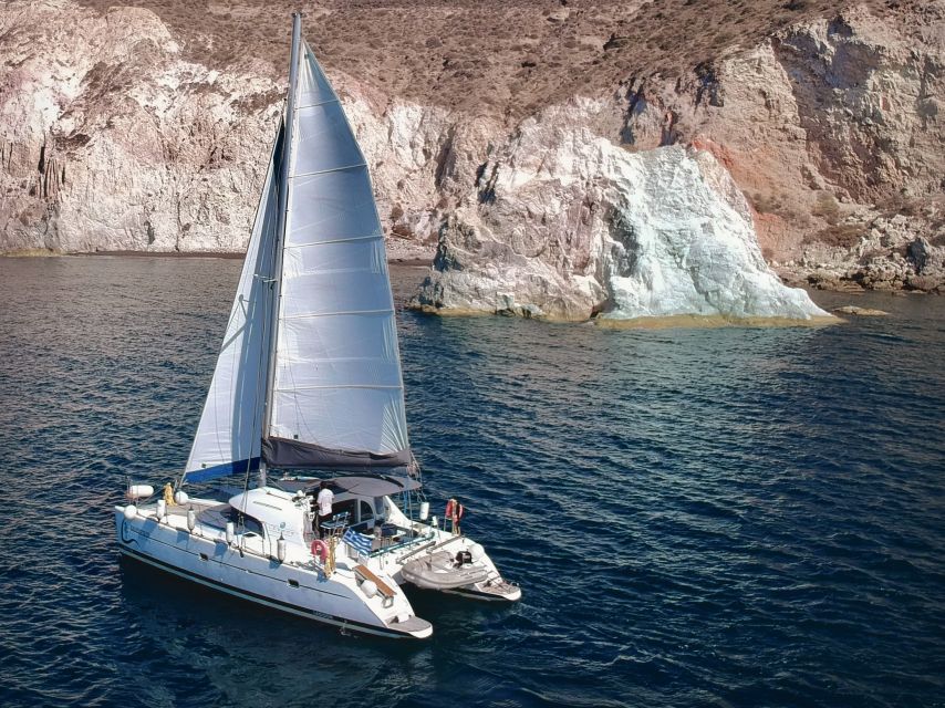 Santorini: Private All-In Catamaran Cruise, with Food|Drinks - Key points at a glance