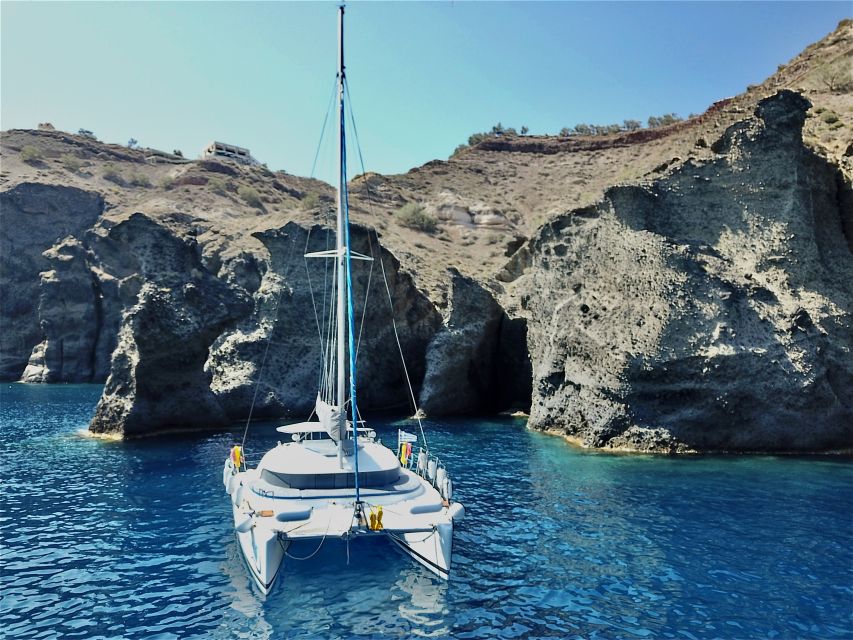 Santorini: Private All-In Catamaran Cruise, with Food|Drinks - Setting out from Vlychada Port