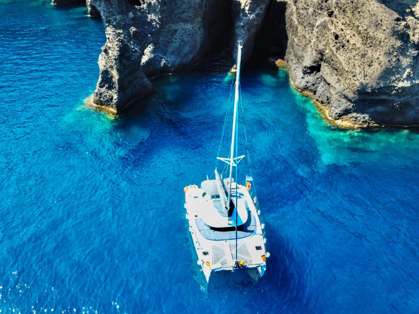 Santorini: Private All-In Catamaran Cruise, with Food|Drinks - Day cruise or sunset sailing