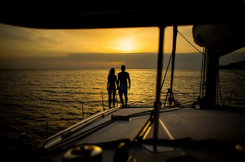 Santorini: Private Catamaran Cruise with BBQ Meal and Drinks - A private boat that works well for families