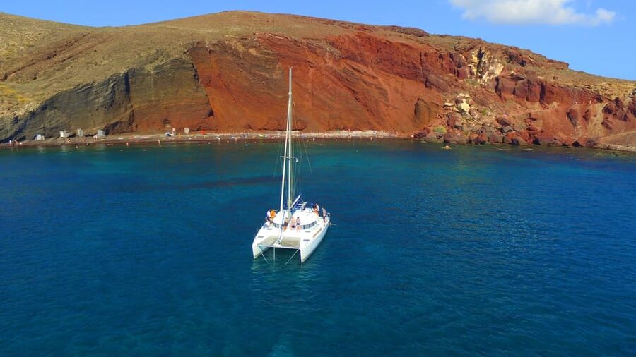 Santorini: Private Catamaran Cruise with Food & Drinks - Vlychada Marina sets the day in motion