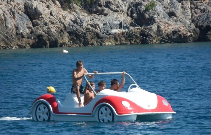 Santorini: Sail into Serenity with Our Pedal Boats - Why the private group setup matters