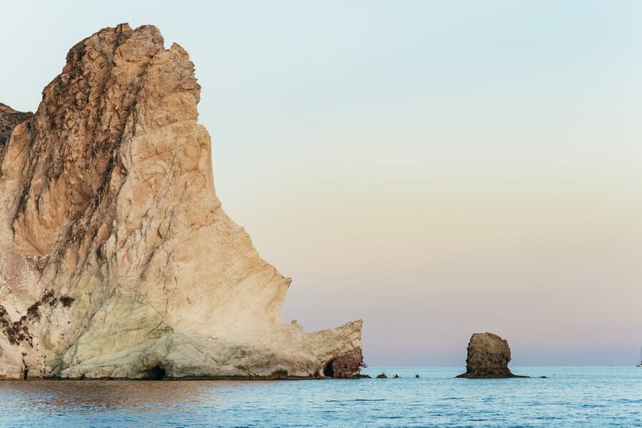 Santorini: Sailing Catamaran Cruise with BBQ and Drinks - Swimming at Palea Kameni’s hot springs