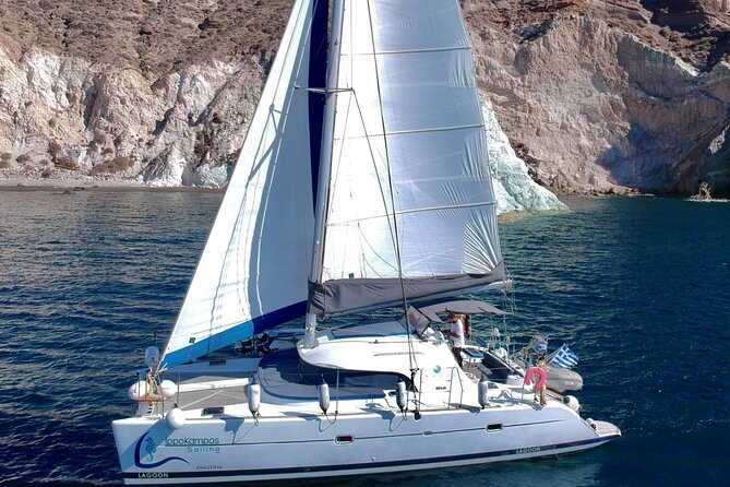 Santorini: Special Occasions Catamaran Cruise, All Inclusive - Leaving from Vlychada Port