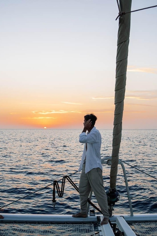 Santorini: Sunset Sailing Cruise, with Dinner and Drinks - Mesa Pigadia, Dinner, and the Open Bar