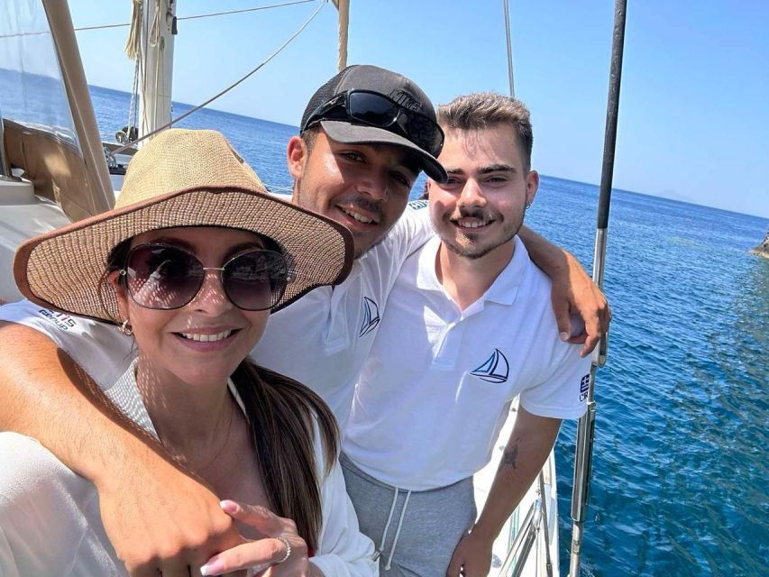Santorini: Sunset Sailing Cruise, with Dinner and Drinks - Watching Santorini Turn Gold