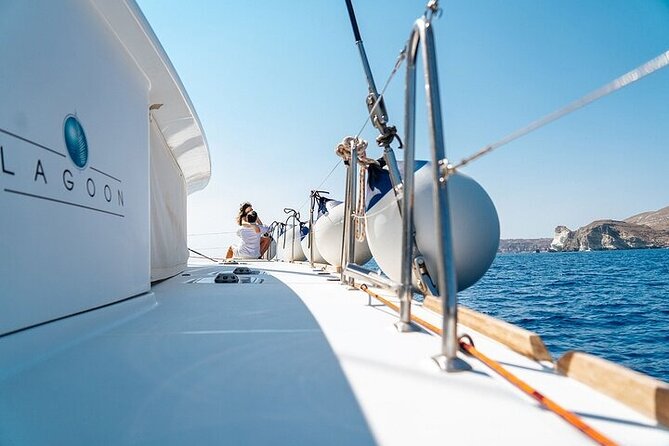 Semi Private Santorini Catamaran Tour - Nea Kameni gives you the longest swim