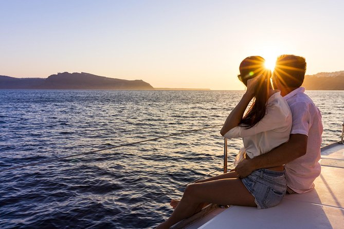 Shared Catamaran Romantic Sunset Cruise from Santorini via Volcano - Santorini Volcano in a 30-minute visit
