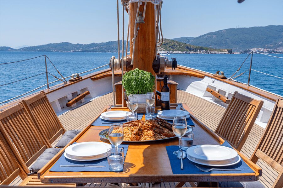 Skiathos: Wooden Sailboat Full- or Half-Day Trip with Meal - FAQ