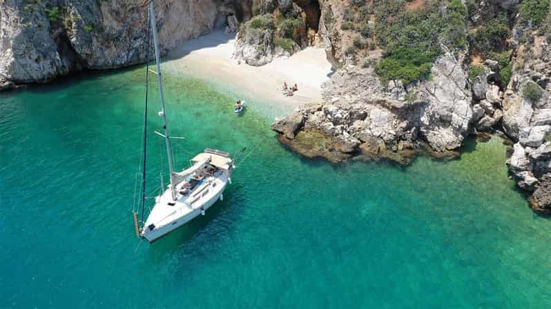 Small-Group Sailing Cruise in Nafplio with Local Treats - Romvi Beach and the first swim