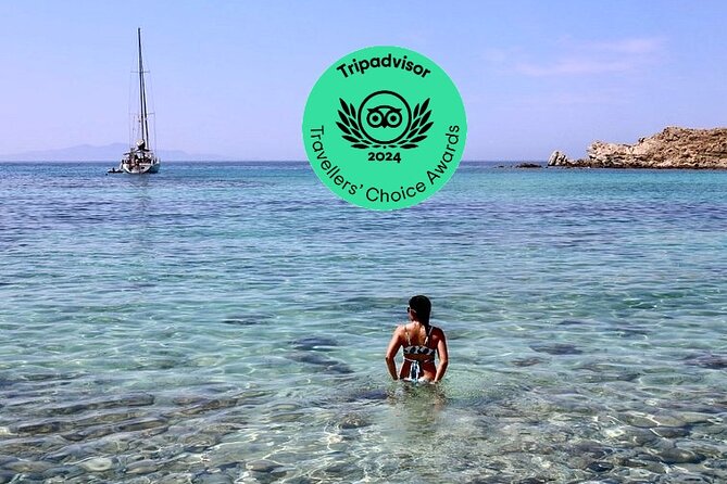 Sunset Sail Cruise to Rhenia, Mykonos Beach Safari, Dinner&Drinks - Key points before you book